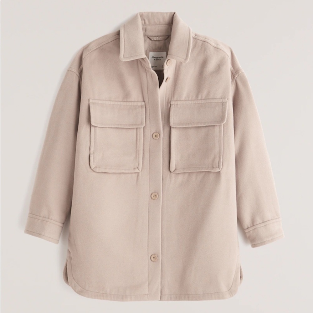 Abercrombie Oversized Cozy Shirt Jacket - Picture 2 of 5